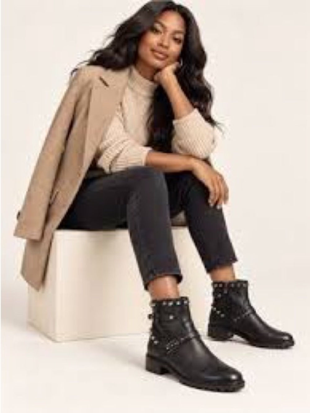 Stuart Weitzman Gold Studded Leather Ankle Boots - Go West